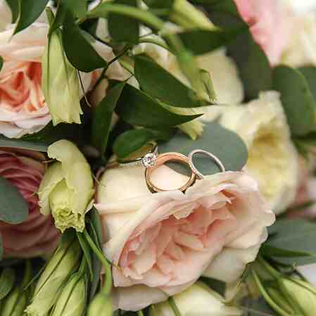 flowers with rings